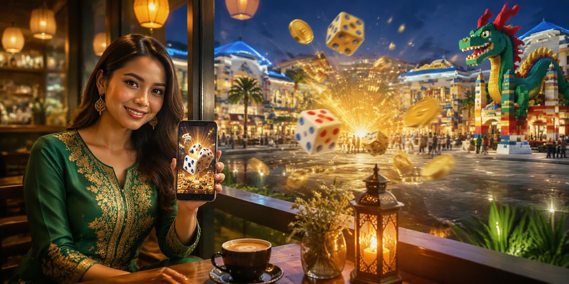 Permainan dadu Malaysia suasana Hari Raya dengan budaya kasino tempatan yang meriah dan bersemangat